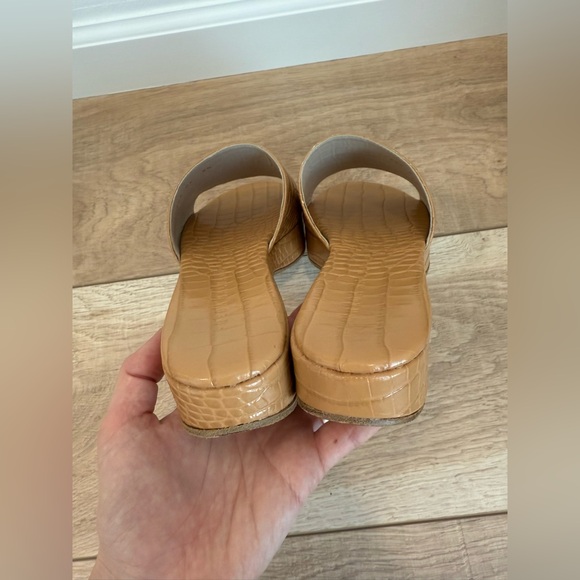 Freda Salvador Diana Croc-Embossed Slide Sandals - Picture 4 of 7